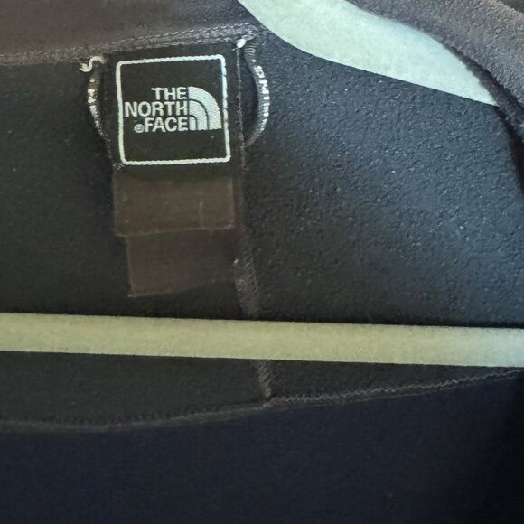 North Face Jacket Mens Full Zip Fleece TKA Stretch Lightweight Black Navy Large - Picture 3 of 13